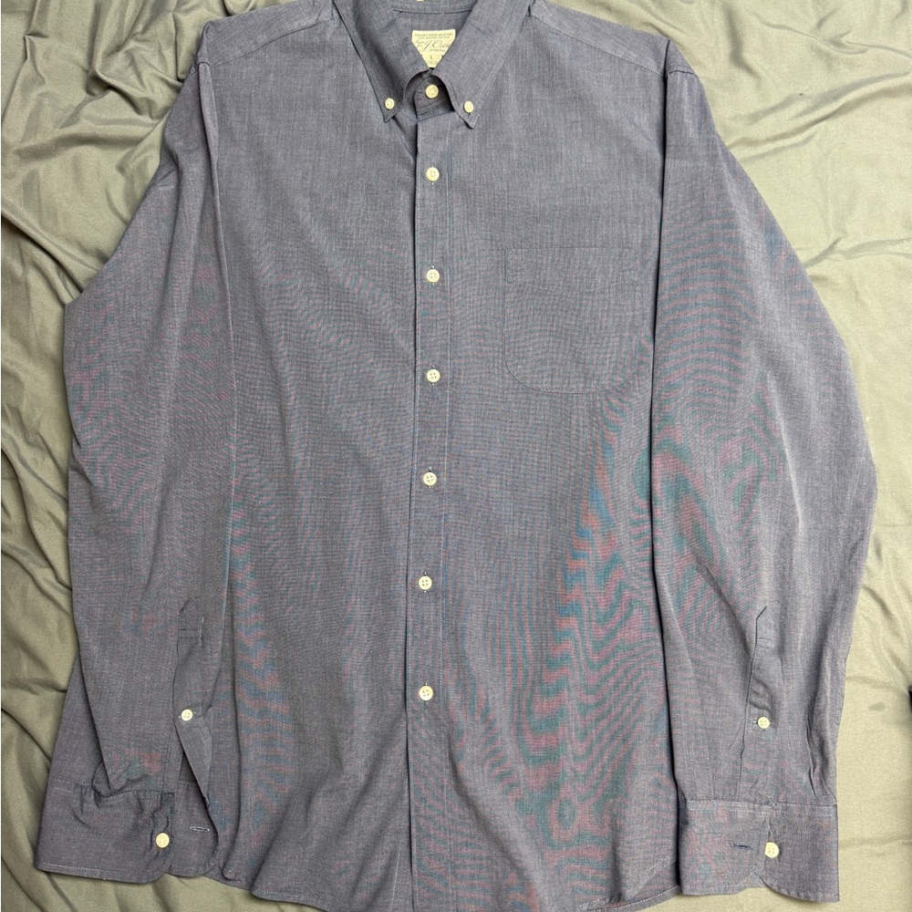 J. Crew Navy Stretch Shirt